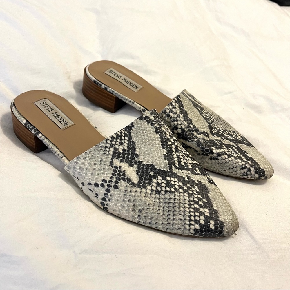 Steve Madden Snakeprint Mules